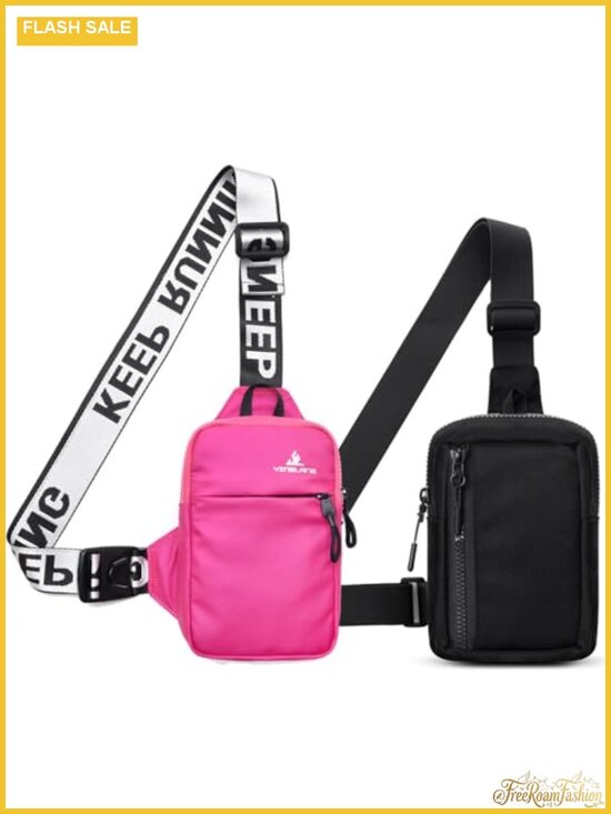Handbags - Mini Crossbody Sling Bag Chest Bag Dual Pocket Water Resistant Nylon Fanny Pack